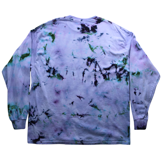 XL Lavender Long Sleeve Tee with Star + Flower print