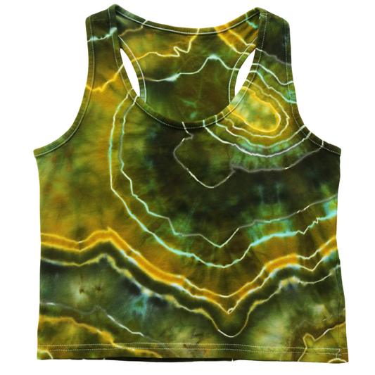 Ocean Jasper - Women’s Large Crop Racerback Tank