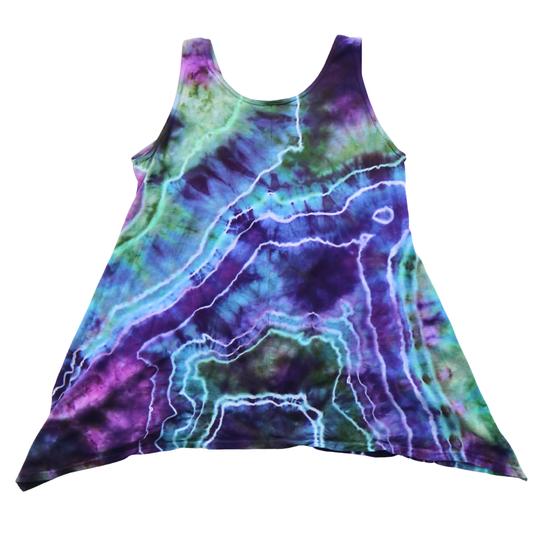 Fluorite - Medium Women's Asymmetrical Tunic Tank