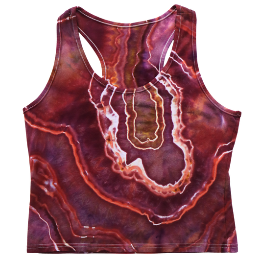 Rhodochrosite - Women's XL Crop Racerback Tank