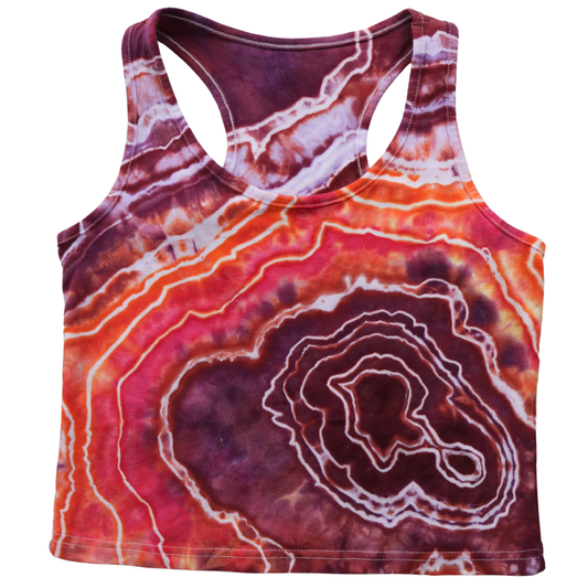 Rhodochrosite - Women's Large Crop Racerback Tank