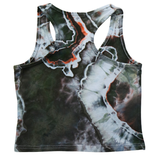 Moss Agate - Women's Medium Crop Racerback Tank