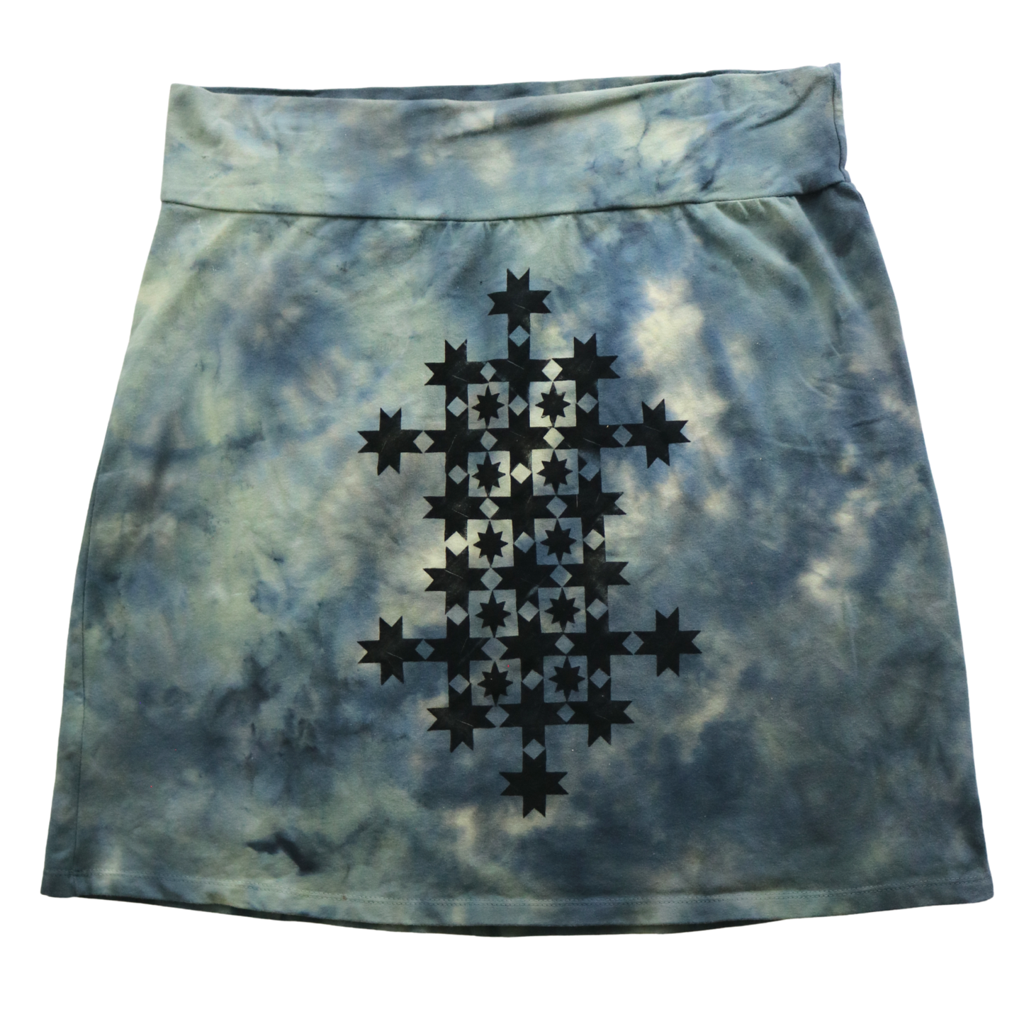 XL Quilt Star Bodycon Mini Skirt