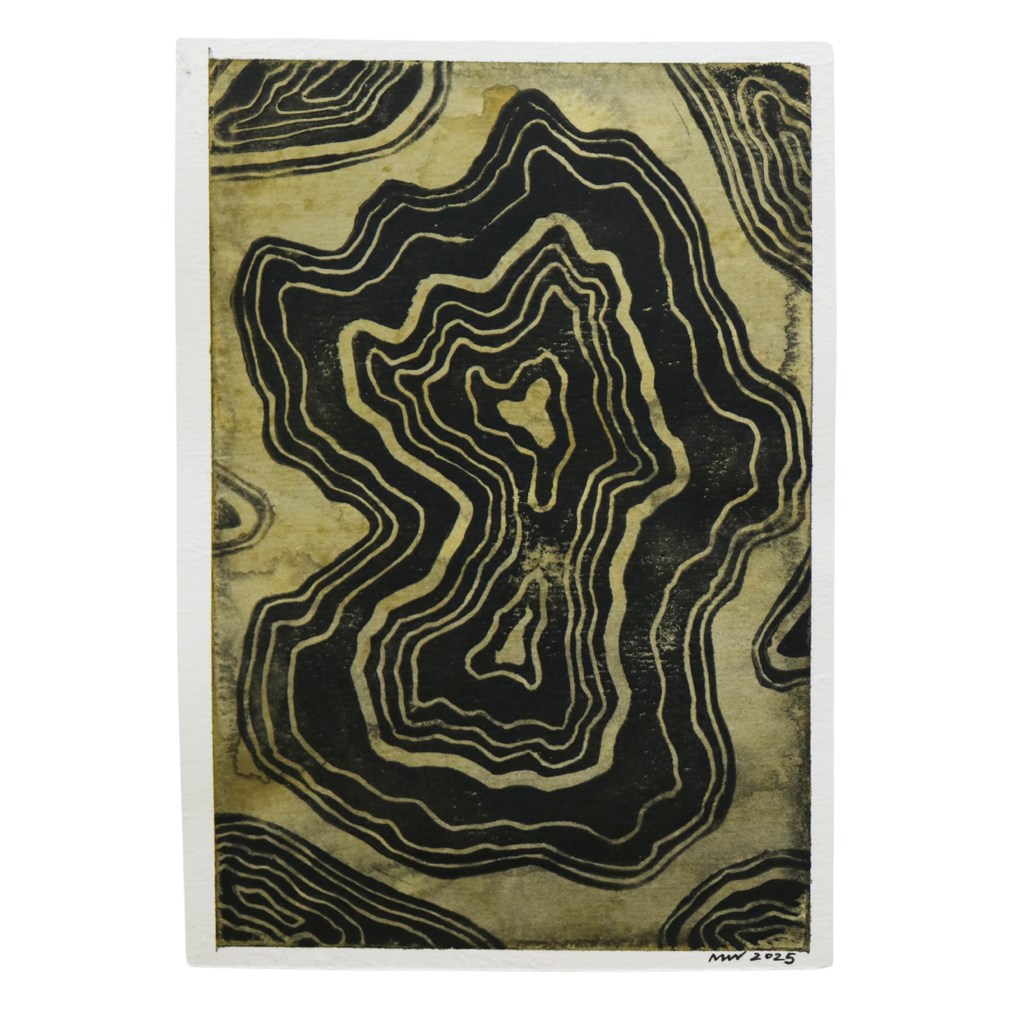 Agate Linocut Print