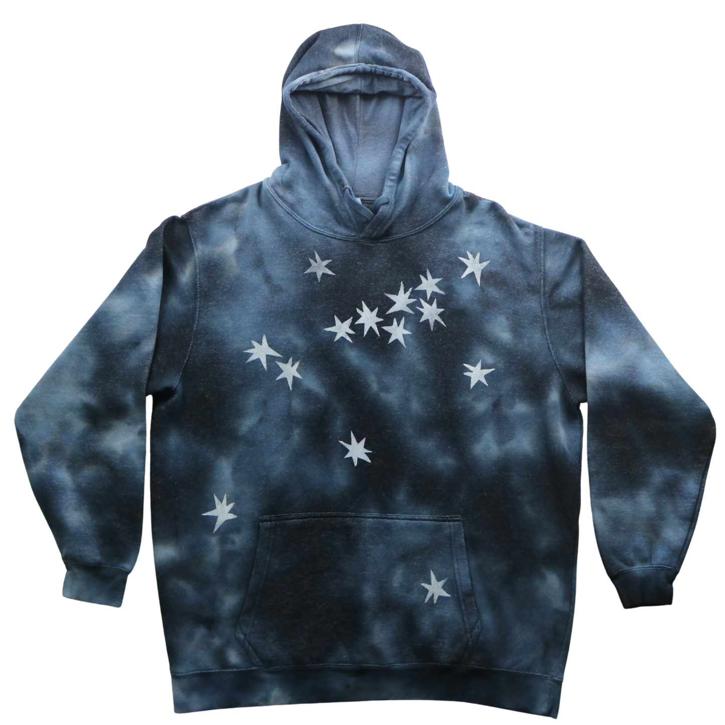 Stormcloud - XL Pullover Unisex Fleece Hoodie + Star Print