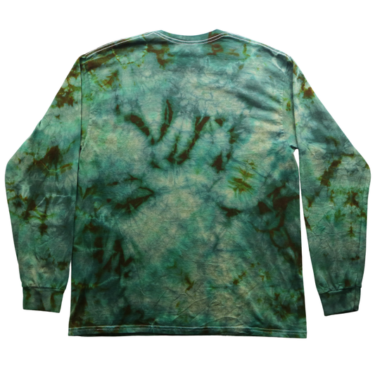 Mossy with Star + Flower print - Large Long Sleeve Tee