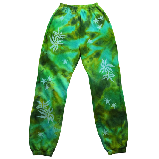 Algae - Small Sweatpants with Stars + Flowers