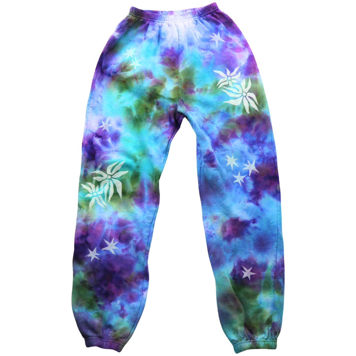 Fluorite - Medium Sweatpants with Stars + Flowers
